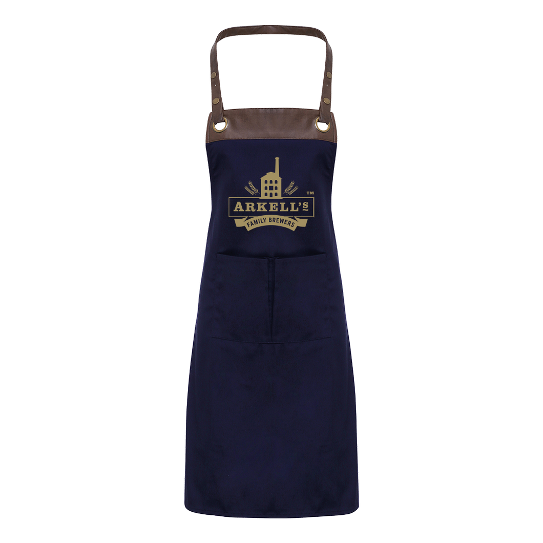 Arkell’s Brewery Apron - Navy/Brown